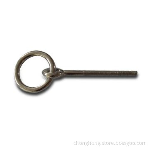 Ring Eye Bolt, Made of AISI316 and 304 Stainless Steel, Polished Surface